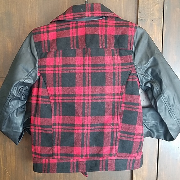Wool red buffalo plaid jacket - Picture 2 of 4